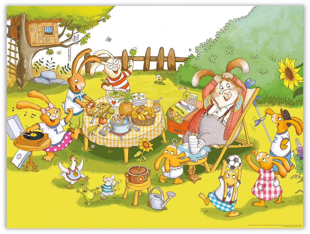 Die sieben kleinen Hasen – Im Garten