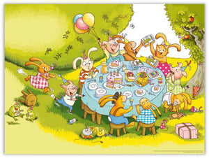 Die sieben kleinen Hasen – Kuchenschmaus und Geburtstagsgeschenke
