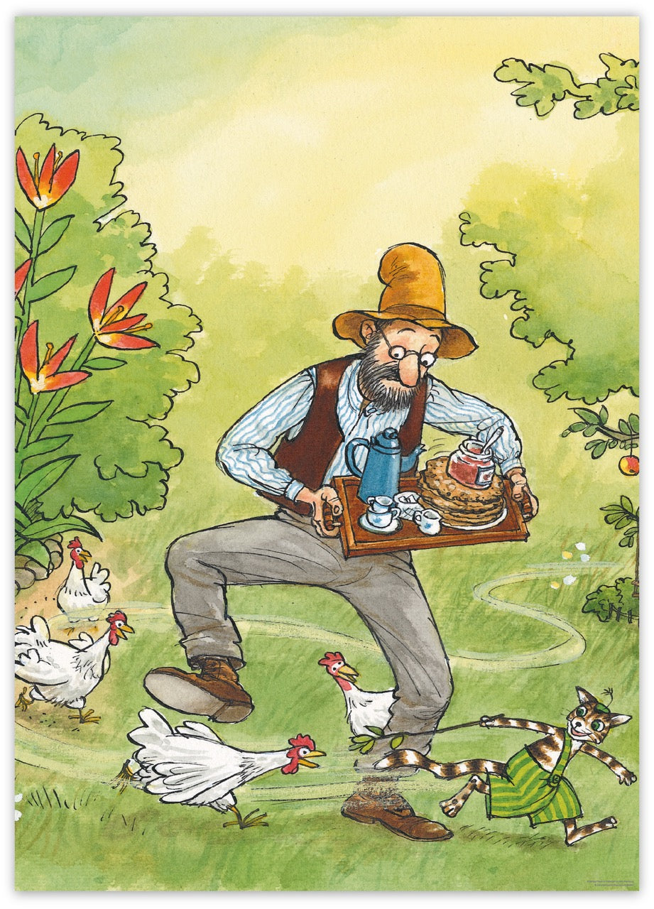 Poster: Pettersson und Findus im Garten