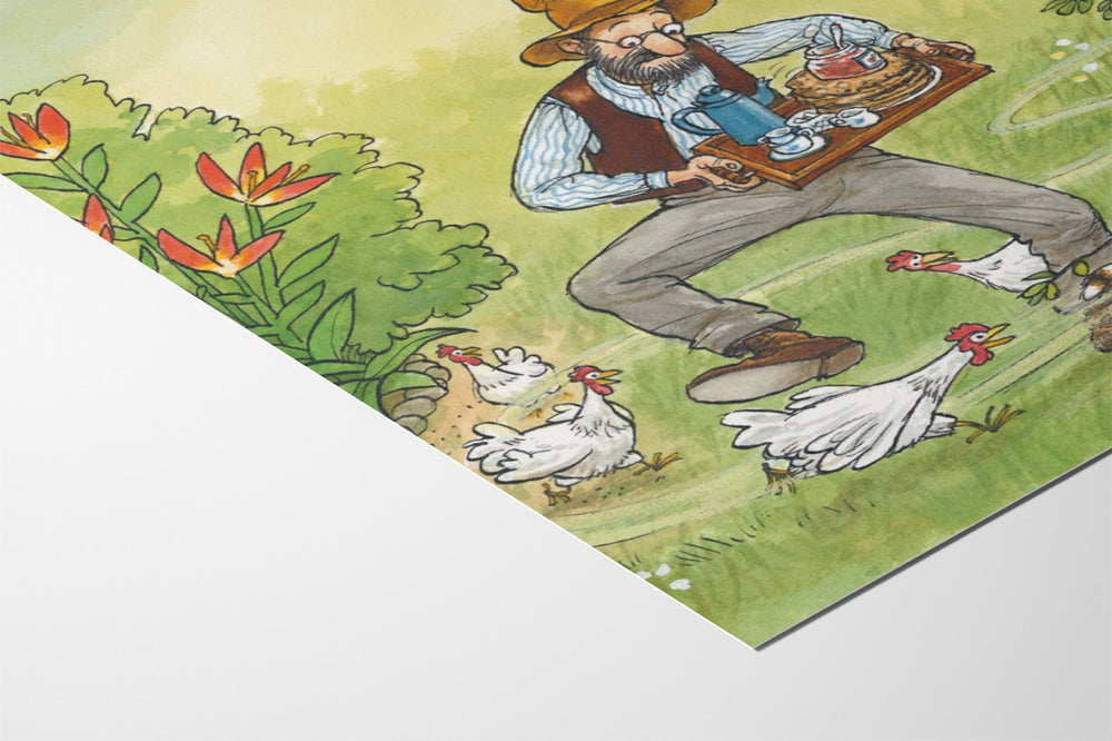 Poster: Pettersson und Findus im Garten