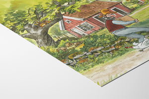 Poster: Pettersson und Findus auf dem Hof